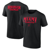 Miami Marlins Stranger Things Logo Lockup T-Shirt - MLB