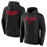 San Diego Padres Stranger Things Logo Lockup Pullover Hoodie - MLB