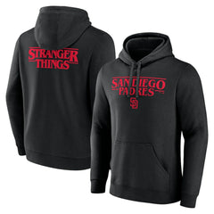 San Diego Padres Stranger Things Logo Lockup Pullover Hoodie - MLB