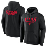 Texas Rangers Stranger Things Logo Lockup Pullover Hoodie - MLB