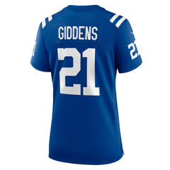 DJ Giddens Indianapolis Colts Women's Team Game Jersey Royal | Nike for Sale