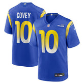 Britain Covey Los Angeles Rams Team Game Jersey Royal | Nike for Sale