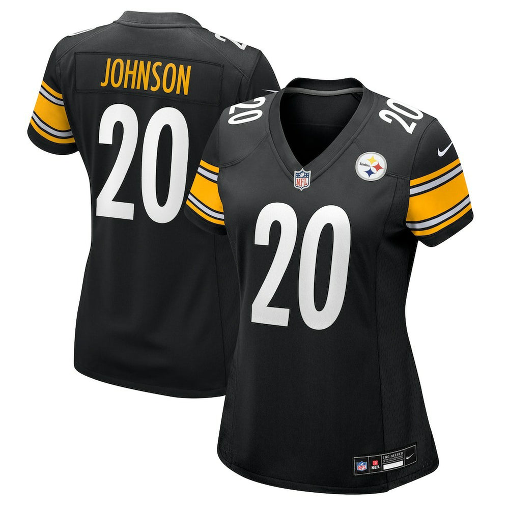 Kaleb Johnson Pittsburgh Steelers Women's Team Game Jersey Black | Nike for Sale