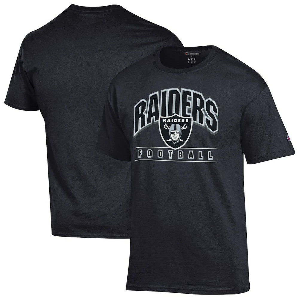 Las Vegas Raiders Champion Football T-Shirt Black | NFL