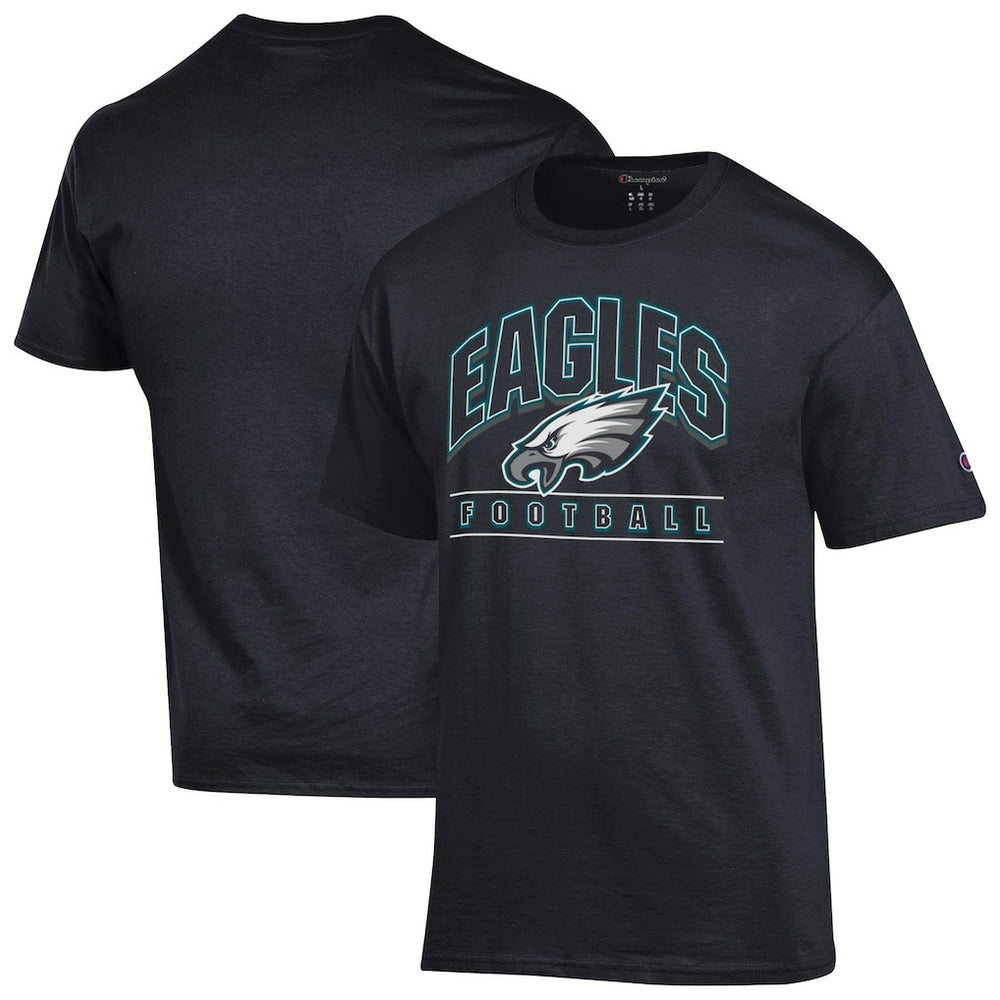 Philadelphia Eagles Champion Football T-Shirt Black | NFL