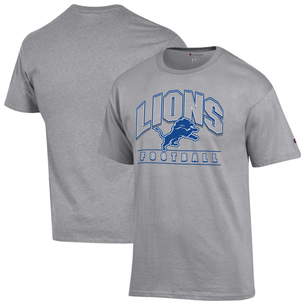 Detroit Lions Champion Football T-Shirt Heather Gray | NFL