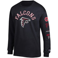 Atlanta Falcons Champion Seal Long Sleeve T-Shirt Black | NFL