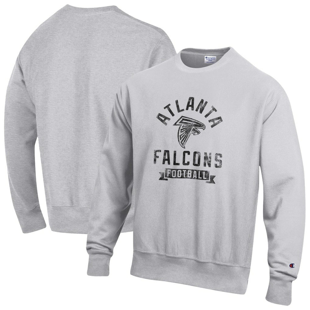 Atlanta Falcons Champion Reverse Weave Fleece Pullover Sweatshirt Heather Gray | NFL