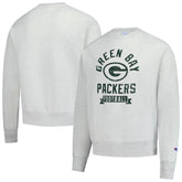 Green Bay Packers Champion Reverse Weave Fleece Pullover Sweatshirt Heather Gray | NFL