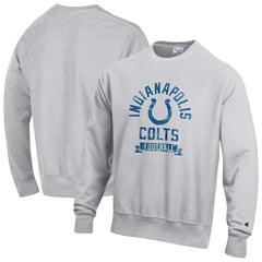 Indianapolis Colts Champion Reverse Weave Fleece Pullover Sweatshirt Heather Gray | NFL