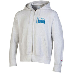 Detroit Lions Champion Reverse Weave Full-Zip Hoodie Heather Gray | NFL