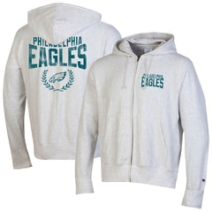 Philadelphia Eagles Champion Reverse Weave Full-Zip Hoodie Heather Gray | NFL