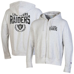Las Vegas Raiders Champion Reverse Weave Full-Zip Hoodie Heather Gray | NFL