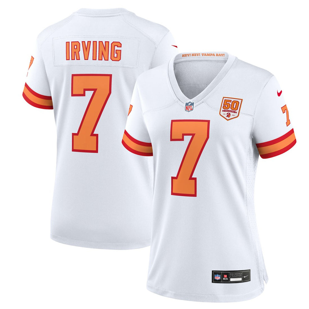 Bucky Irving '76 Tampa Bay Buccaneers Women's 50th Season Game Jersey White | Nike for Sale