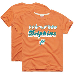 Miami Dolphins Homage Youth Love Sign x ASL 2.0 Tri-Blend T-Shirt Orange | NFL