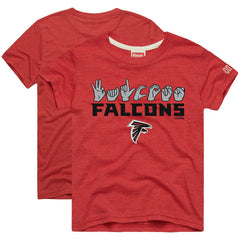 Atlanta Falcons Homage Youth Love Sign x ASL 2.0 Tri-Blend T-Shirt Red | NFL