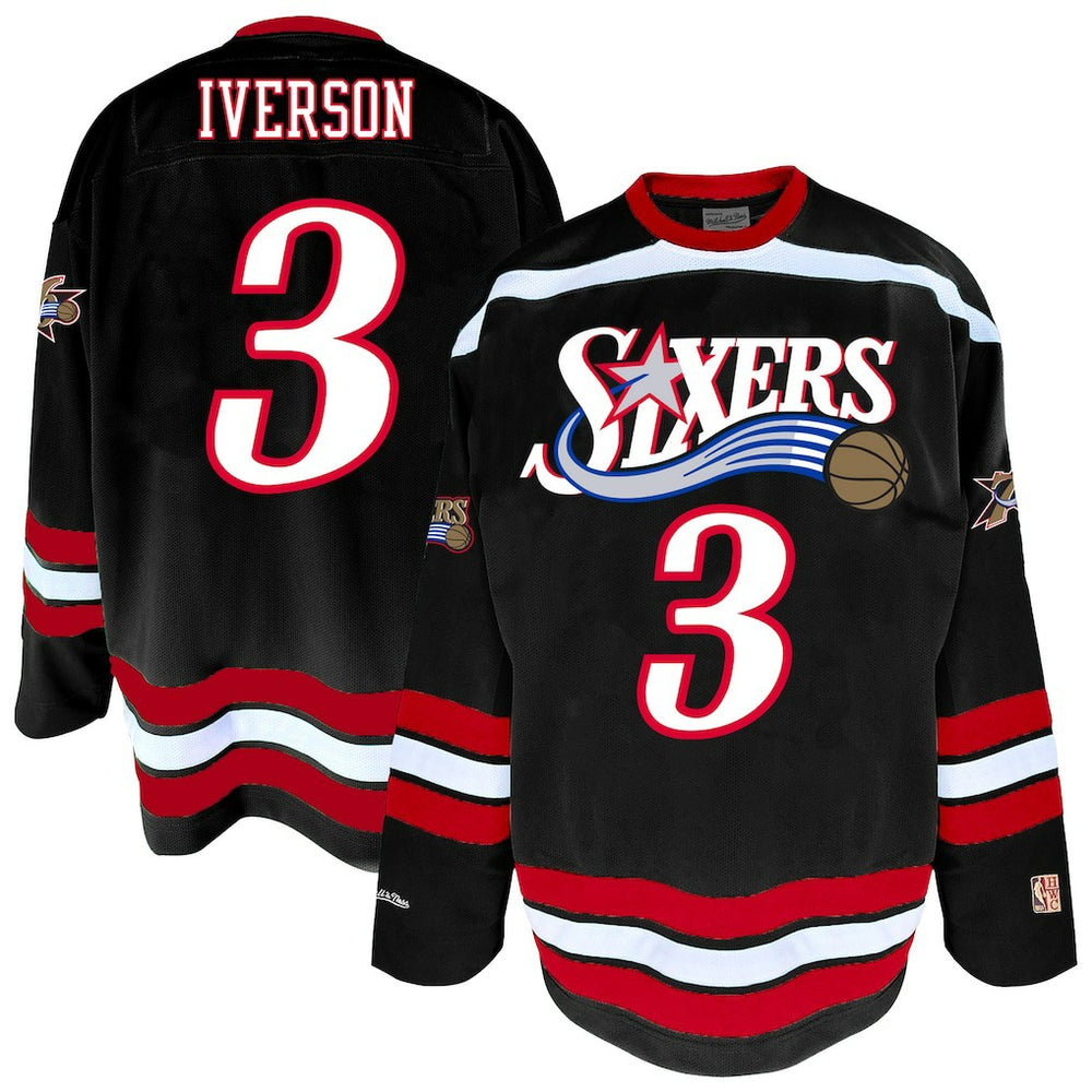 Allen Iverson Philadelphia 76ers Big & Tall NBA Hockey Jersey Black - NBA