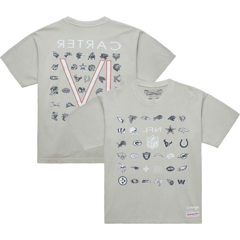 x NFL x Lil Wayne Carter VI T-Shirt Gray | Mitchell & Ness