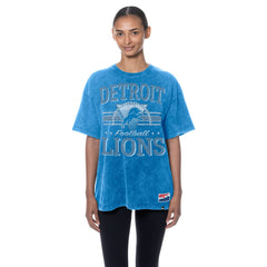 Detroit Lions New Era Women's Throwback Oversized T-Shirt Blue | NFL