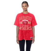 San Francisco 49ers New Era Women's Throwback Oversized T-Shirt Scarlet | NFL