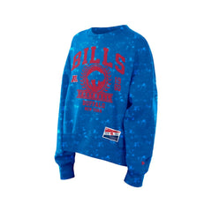 Buffalo Bills New Era Women's Throwback Oversized Boxy Sweatshirt Royal | NFL
