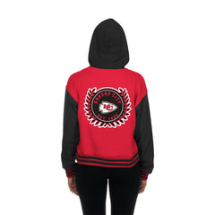 Kansas City Chiefs New Era Women's Throwback Full-Snap Hooded Jacket Red | NFL
