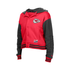 Kansas City Chiefs New Era Women's Throwback Full-Snap Hooded Jacket Red | NFL