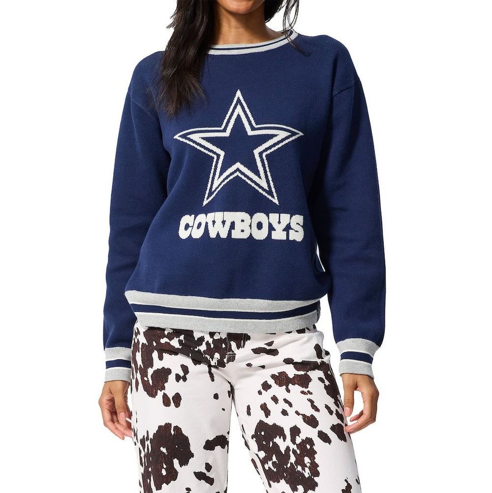 Dallas Cowboys Terez Unisex Logo Crew Neck Sweater Navy | NFL