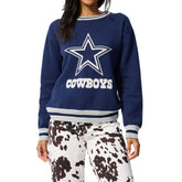 Dallas Cowboys Terez Unisex Logo Crew Neck Sweater Navy | NFL