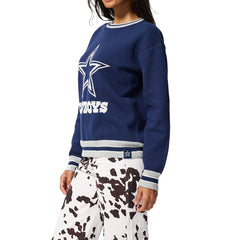 Dallas Cowboys Terez Unisex Logo Crew Neck Sweater Navy | NFL