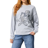 Dallas Cowboys Terez Women's Retro Gems Fleece Crewneck Sweatshirt Gray | NFL