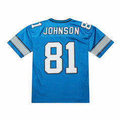 Calvin Johnson Detroit Lions 2007 Authentic Throwback Retired Player Jersey Blue | Mitchell & Ness