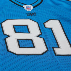 Calvin Johnson Detroit Lions 2007 Authentic Throwback Retired Player Jersey Blue | Mitchell & Ness