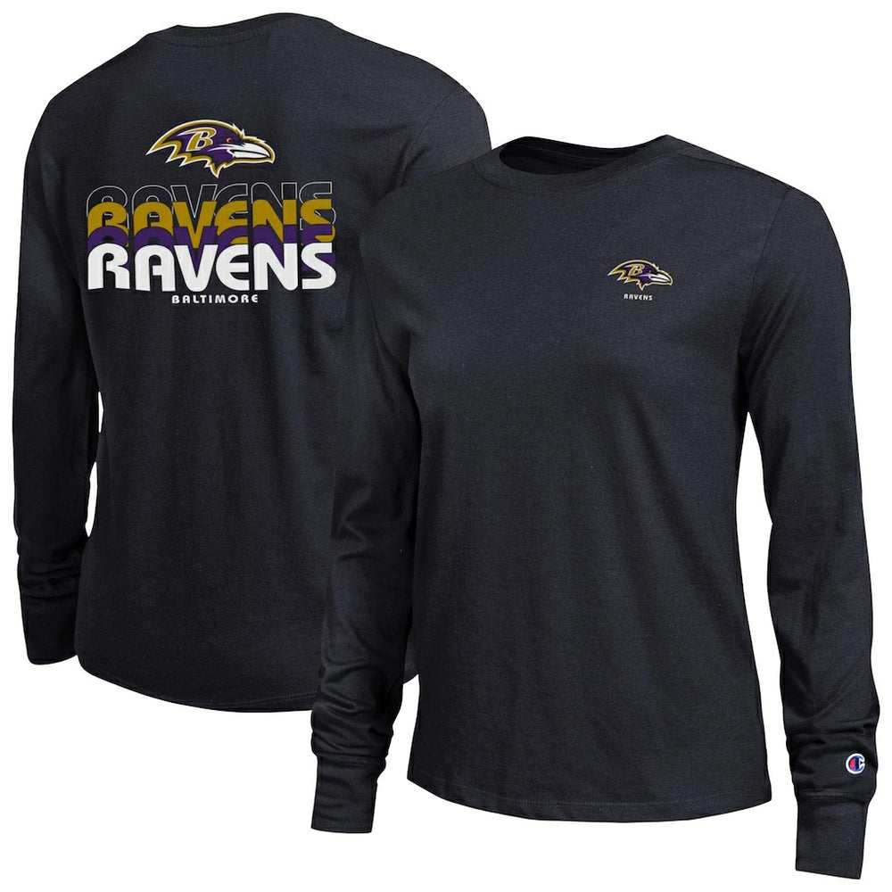 Baltimore Ravens Champion Women's Core Long-Sleeve T-Shirt Black | NFL