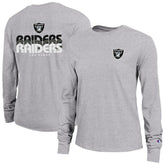 Las Vegas Raiders Champion Women's Core Long-Sleeve T-Shirt Heather Gray | NFL