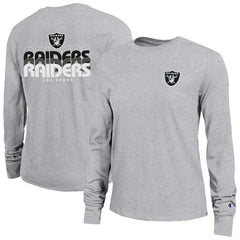 Las Vegas Raiders Champion Women's Core Long-Sleeve T-Shirt Heather Gray | NFL