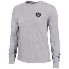 Las Vegas Raiders Champion Women's Core Long-Sleeve T-Shirt Heather Gray | NFL
