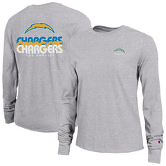 Los Angeles Chargers Champion Women's Core Long-Sleeve T-Shirt Heather Gray | NFL