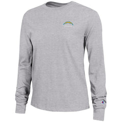 Los Angeles Chargers Champion Women's Core Long-Sleeve T-Shirt Heather Gray | NFL