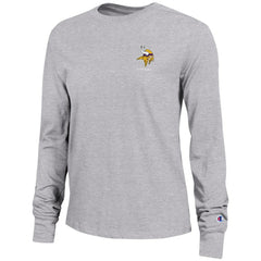 Minnesota Vikings Champion Women's Core Long-Sleeve T-Shirt Heather Gray | NFL