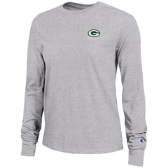 Green Bay Packers Champion Women's Core Long-Sleeve T-Shirt Heather Gray | NFL