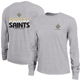 New Orleans Saints Champion Women's Core Long-Sleeve T-Shirt Heather Gray | NFL