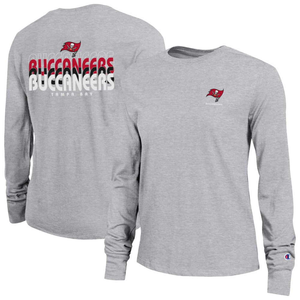Tampa Bay Buccaneers Champion Women's Core Long-Sleeve T-Shirt Heather Gray | NFL