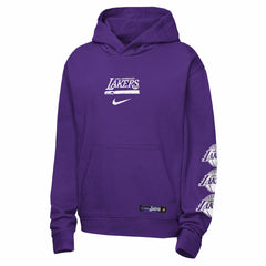 Los Angeles Lakers Youth Courtside Club Premiere Hoodie Purple - NBA