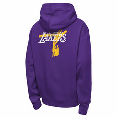 Los Angeles Lakers Youth Courtside Club Premiere Hoodie Purple - NBA