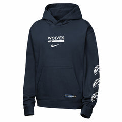 Minnesota Timberwolves Youth Courtside Club Premiere Hoodie Navy - NBA