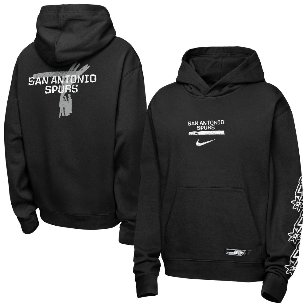 San Antonio Spurs Youth Courtside Club Premiere Hoodie Black - NBA