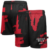 Chicago Bulls Youth Courtside Pro Shot Dri-FIT Mesh Practice Shorts Black/Red - NBA