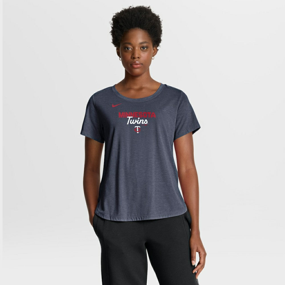 Minnesota Twins Nike Women's Arched Tri-Blend T-Shirt - MLB