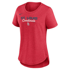 St. Louis Cardinals Nike Women's Arched Tri-Blend T-Shirt - MLB